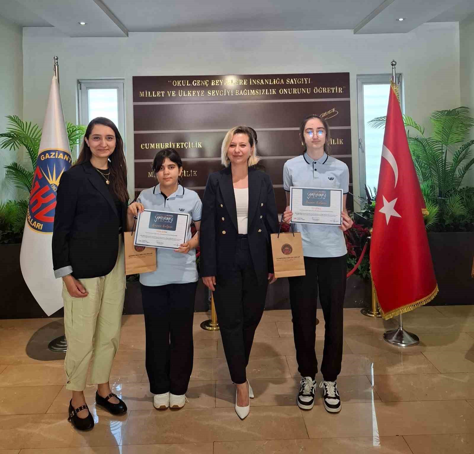 Gaziantep Kolej Vakfı öğrencilerinden Zeka Oyunlarında Türkiye derecesi